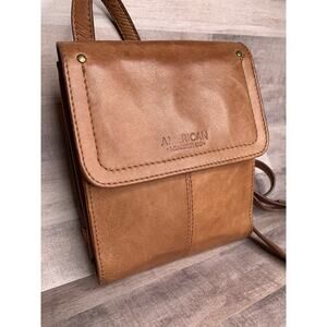 American Leather Co Kansas Women's Crossbody Brown Leather Bag